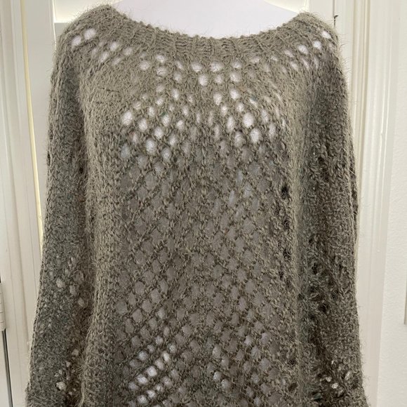 Shrug Poncho Crochet - Grey - Picture 2 of 14